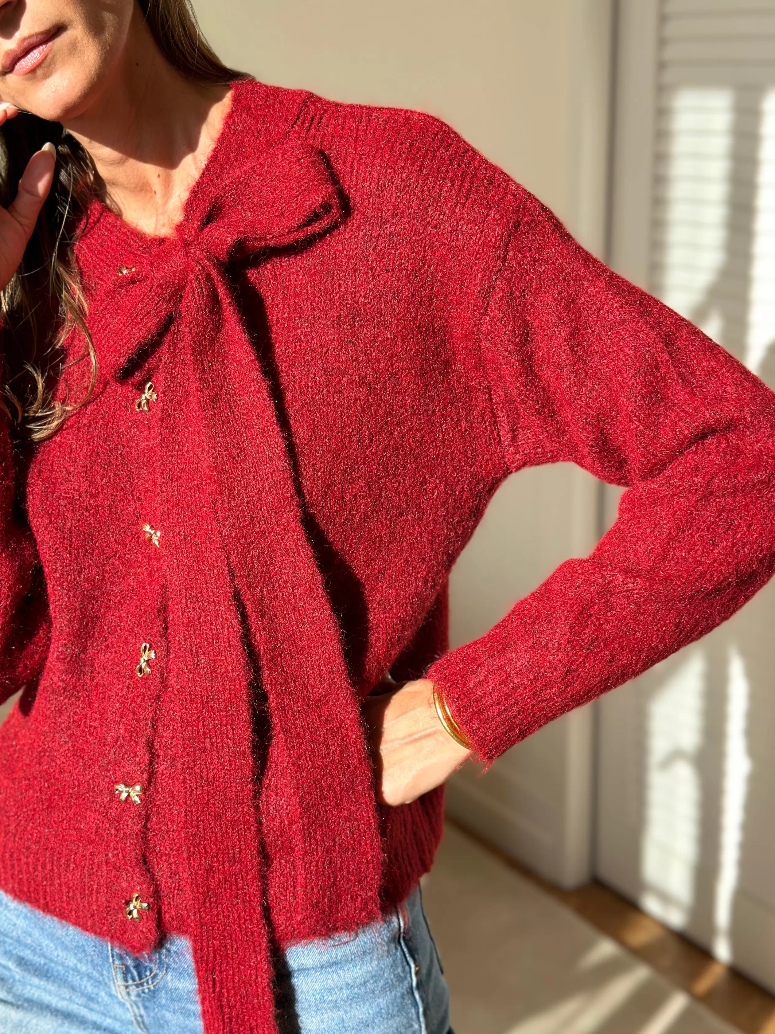 Fêtes & Occasions ✨ | Mailles*SIAMOISE Cardigan Maureen Bordeaux